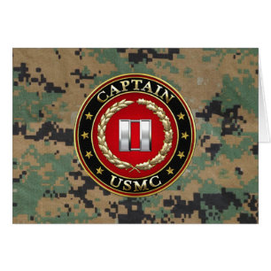 Cartão U.S. Fuzileiros navais: Captain (capitão) do USMC
