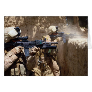 Cartão U.S. Fuzileiros navais na província de Helmand de