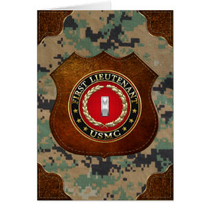Cartão U.S. Fuzileiros navais: Primeiro tenente (USMC