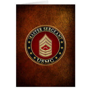 Cartão U.S. Fuzileiros navais: Sargento mestre (USMC