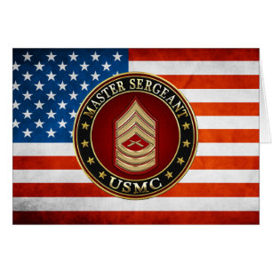 Cartão U.S. Fuzileiros navais: Sargento mestre (USMC
