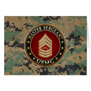 Cartão U.S. Fuzileiros navais: Sargento mestre (USMC