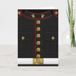 Cartão U.S. Fuzileiros navais: Uniforme de vestido do