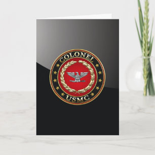 Cartão U.S. Marines: Colonel (USMC Col) [3D]