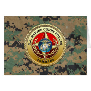 Cartão U.S. O Corpo do Marines força o comando
