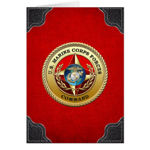 Cartão U.S. O Corpo do Marines força o comando