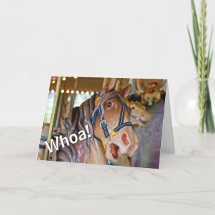 Cartão Uau! Olha quem é 30 Carousel Horse Feliz Aniversár