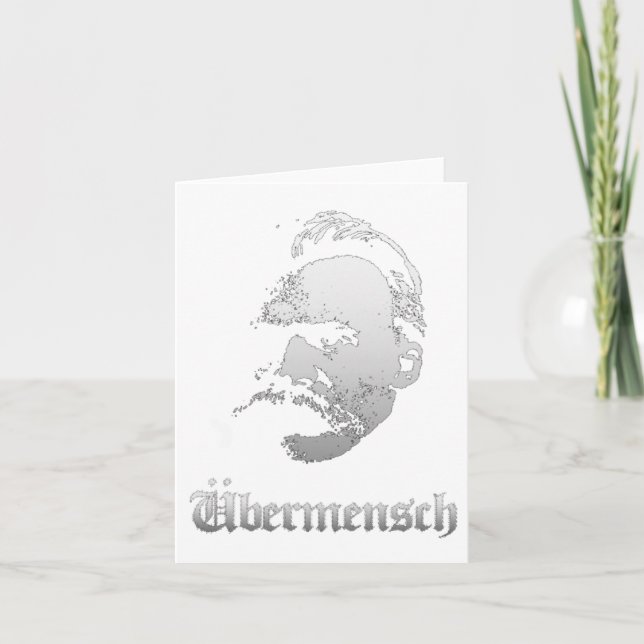 Cartão Ubermensch - Friedrich Nietzsche Melhor Filo Alemã (Frente)