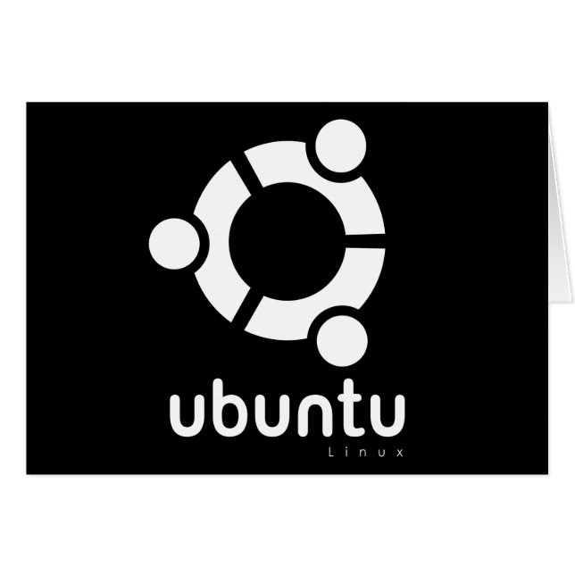Cartão Ubuntu Linux Open Source (Frente Horizontal)