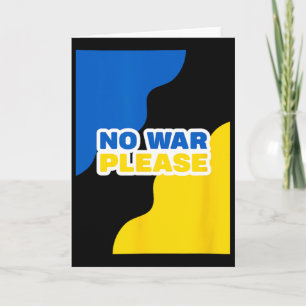 Cartão Ucrânia Sem Guerra Por Favor Paz Com Bandeira Ucra