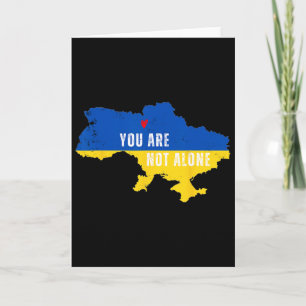Cartão Ucrânia Você Não Está Sozinho Mapa de Kiev Apoio U