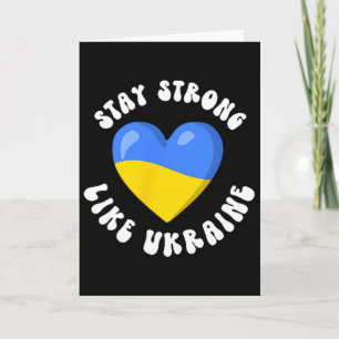 Cartão Ucraniano Apoia Ucrânia Bandeira Amor Ucraniano Eu