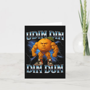 Cartão Udin Din Din Dun Funny Italiano Brainrot Meme Body