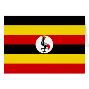 Cartão Uganda - bandeira do Ugandan
