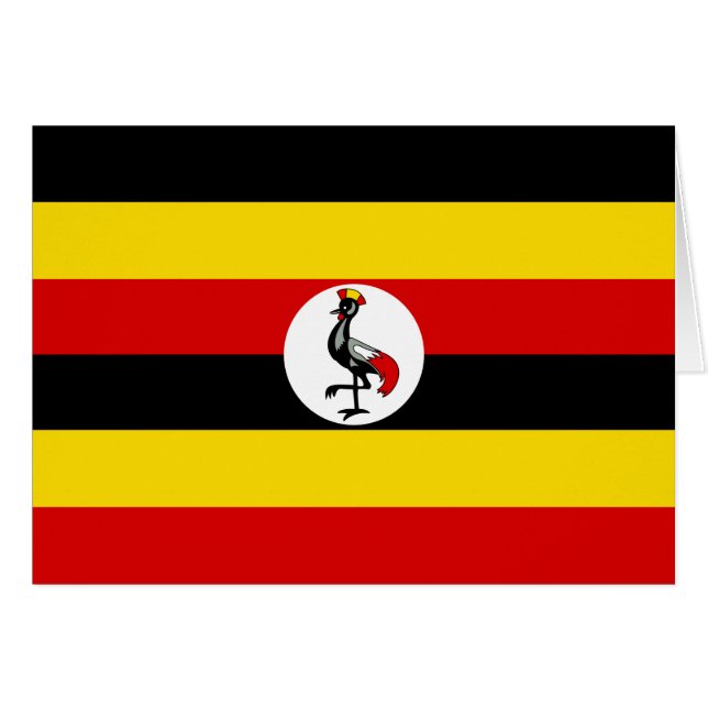 Cartão Uganda - bandeira do Ugandan (Frente Horizontal)