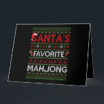 Cartão Ugly Xmas Lighting Santas Favorite Mahjong Christm<br><div class="desc">Ugly, Xmas, Lighting, Santas, Favorite, Mahjong, Natal</div>