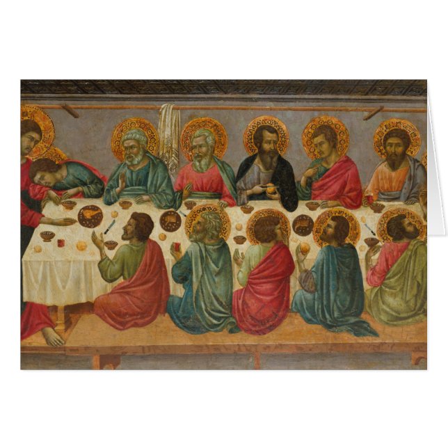 Cartão Ugolino di Nerio - O último jantar (Frente Horizontal)
