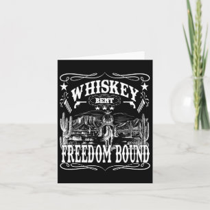 Cartão Uísque de Cowboy Americano Curvado Livre Ligado