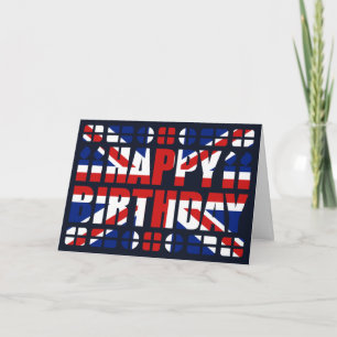 Cartão UK Flag Birthday Card