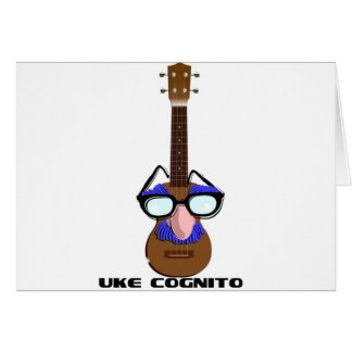 Cartão Ukulele em incógnito