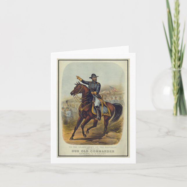 Cartão Ulisses S. Grant On Horseback (Frente)