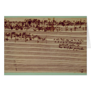 Cartão Última página da arte do Fugue, 1740s