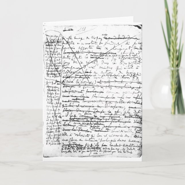 Cartão Última página 'de um la Pesquisa du Temps Perdu' (Frente)