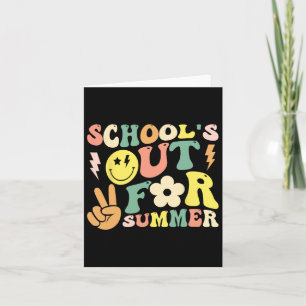 Cartão Último Dia De Escolas De Groovy No Verão T