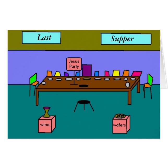 Cartão Último jantar (Frente horizontal)