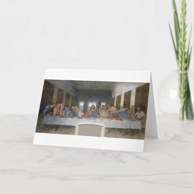 Cartão Último jantar, Leonardo da Vinci, 1495-1498 (Frente)