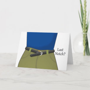 Cartão Último Notch? Parabéns na perda de peso