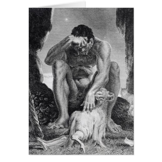 Cartão Ulysses que escapa de Polyphemus os Cyclops (Frente)