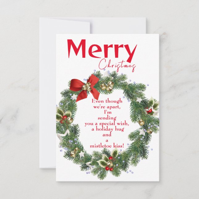 Cartão Um abraço no Natal (Frente)