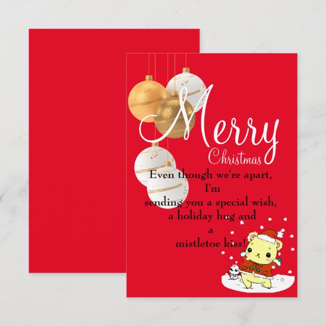 Cartão Um abraço no Natal (Frente/Verso)