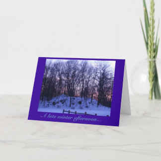 Cartão "Um afternoon atrasado do inverno
