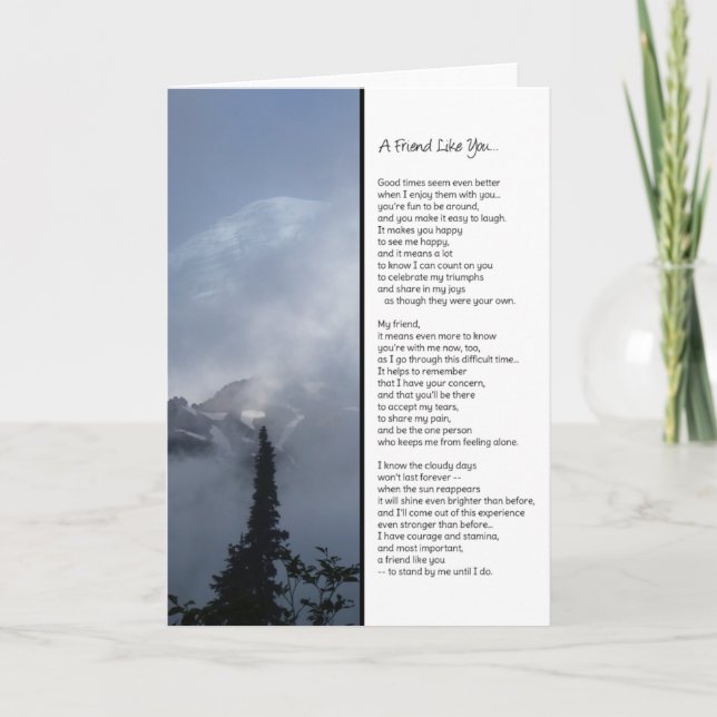 Cartão Um Amigo Como Você... (Frente)