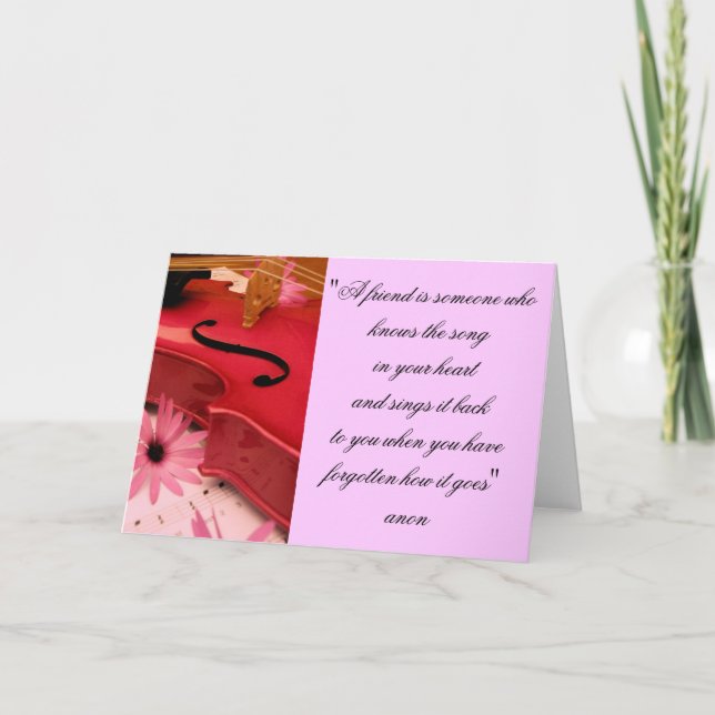 Cartão Um amigo é (Frente)