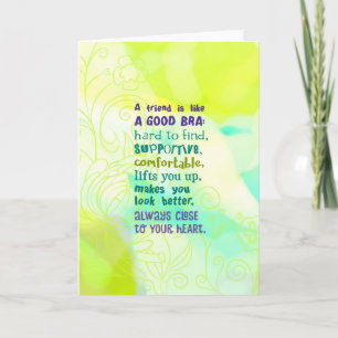 Cartão Um amigo é como um bom bar