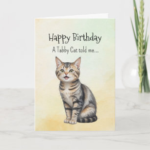Cartão Um Animal de Aniversário com Personalidade de Gato