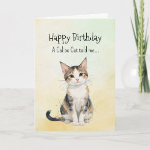 Cartão Um Animal de Aniversário da Personalidade do Gato