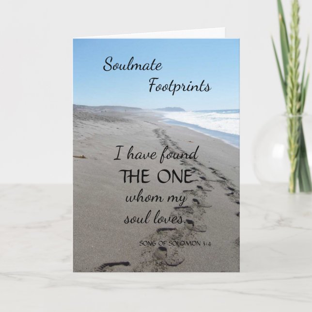 Cartão Um Aniversário De Soulmate Encontrou A Única Placa (Frente)