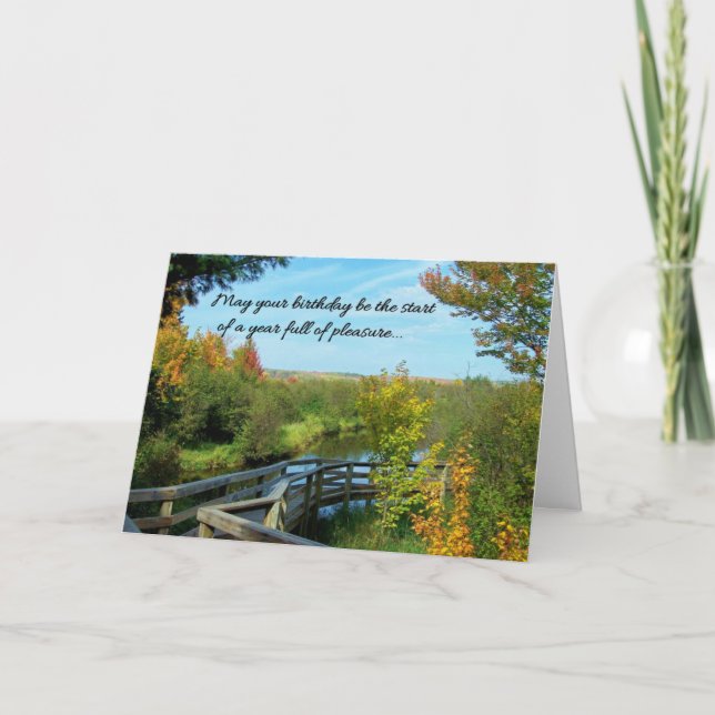 Cartão Um ano de cheio de prazer...Aniversário Religioso (Frente)