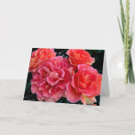 Cartão Um bando dos rosas<br><div class="desc">Pêssego e rosas cor-de-rosa</div>