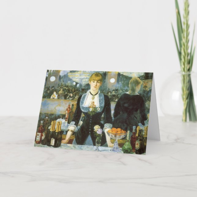 Cartão Um Bar na Folies Bergere, de Edouard Manet (Frente)