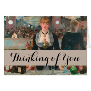 Cartão Um Bar no Manet Folies-Bergère Edouard