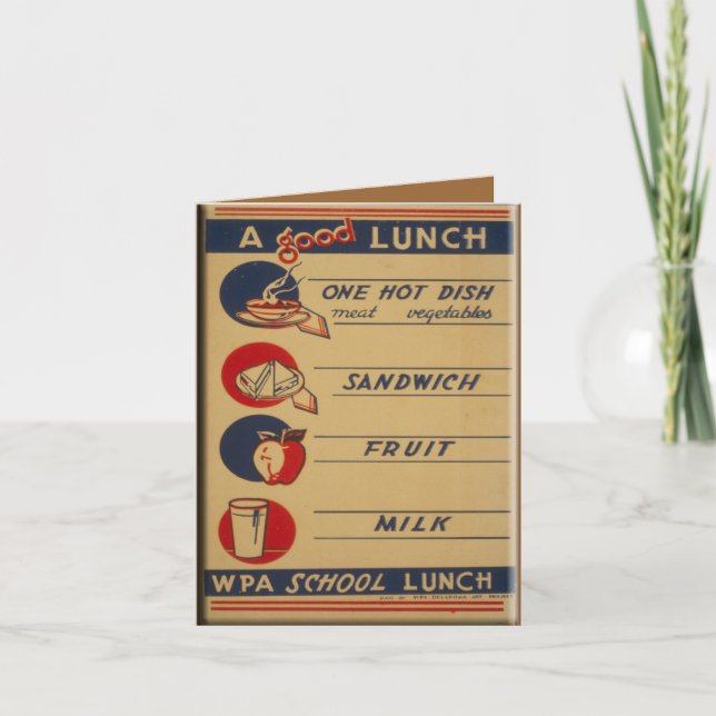 Cartão Um Bom Almoço Escolar (Frente)