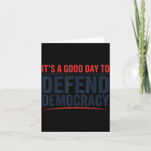 Cartão um Bom Dia para Defender a Democracia Desenho Patr