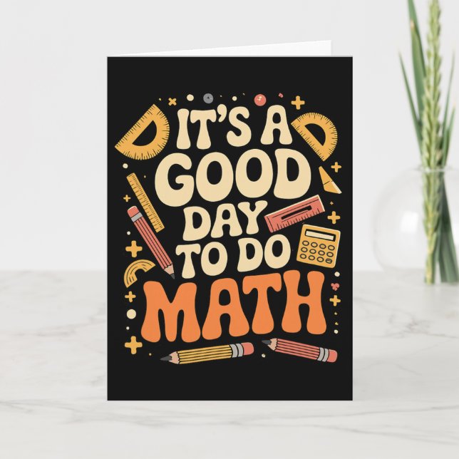 Cartão Um Bom Dia Para Fazer Professor De Matemática Aman (Frente)