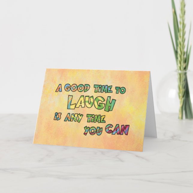 Cartão UM BOM TiME PARA RIR É POSSÍVEL (Frente)