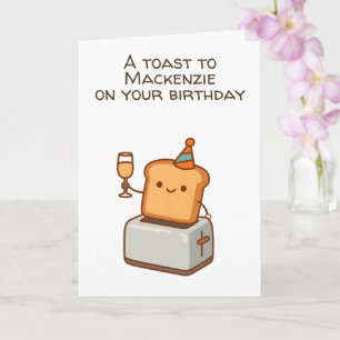 Cartão Um brinde a você no seu aniversário personalizado